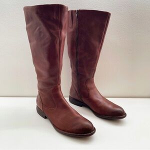 Born North Riding Boots brown leather knee high western cowboy 10 equestrian
